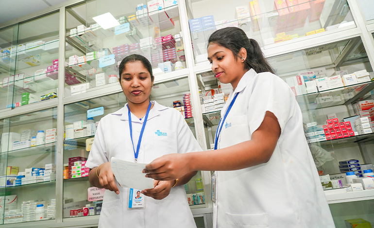 Pharmacists at work